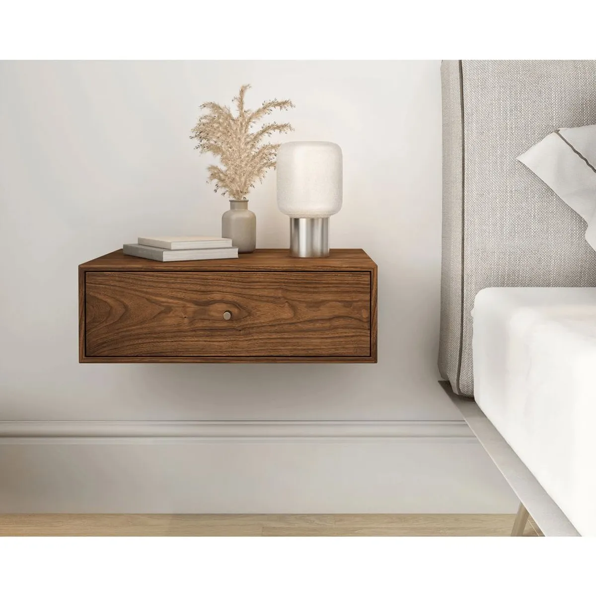 TU MESITA - Velador Flotante Contemporáneo Massimo Marrón 45cm TU MESITA