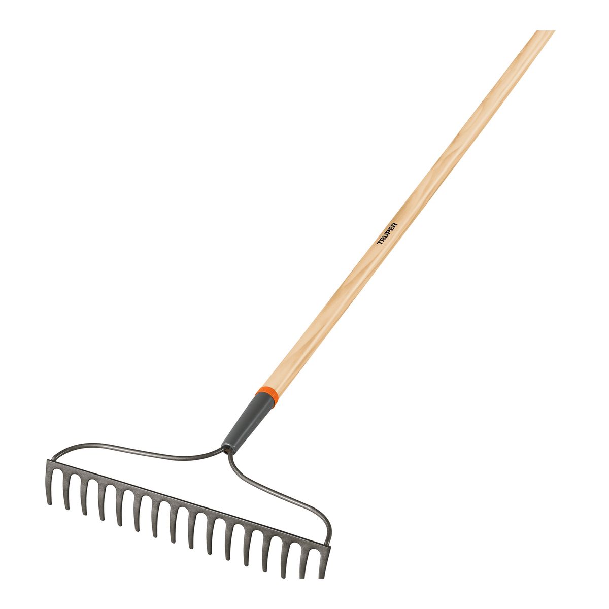 TRUPER - Rastrillo jardinero Classic, 16 dientes, mango 54 PULGADAS Truper