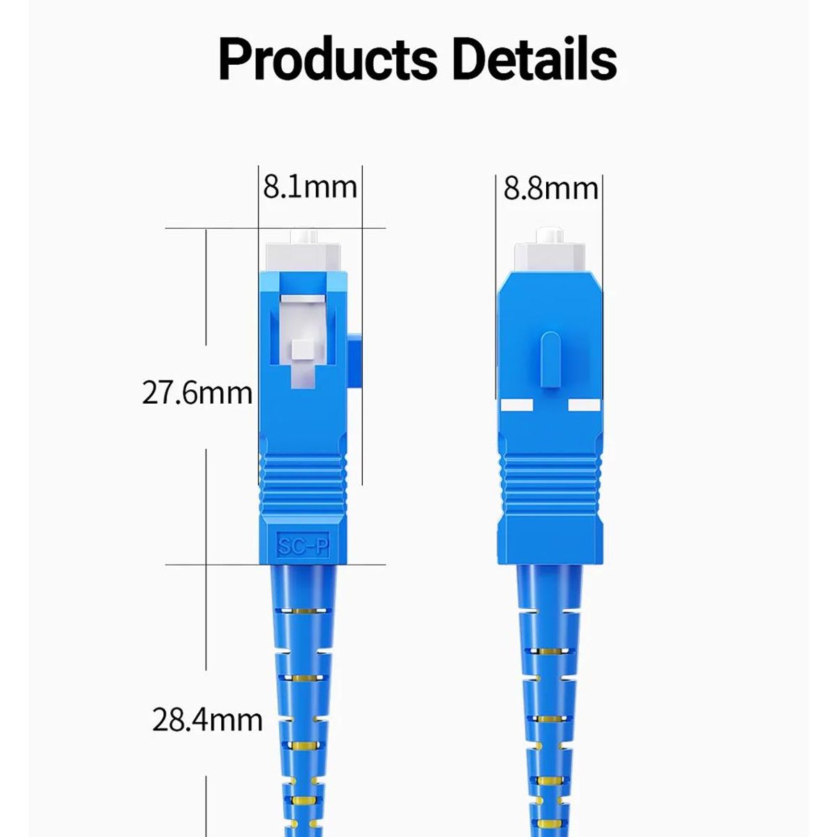 GENERICO - Cable patch cord de fibra optica OM3 3.0mm SC-SC 50dB 9/125 20 Metros