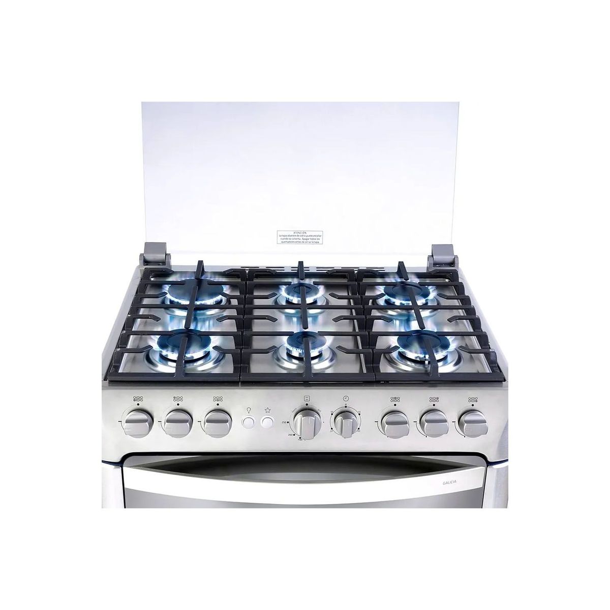 INDURAMA - COCINA INDURAMA 6 HORNILLAS GALICIA ZAFIRO CROMA