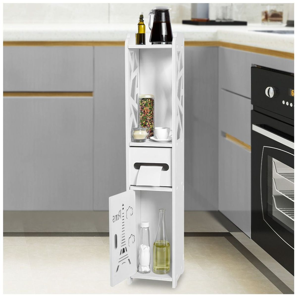 KELLER - Organizador Estante de Cocina Multiusos Moderno S21-B París
