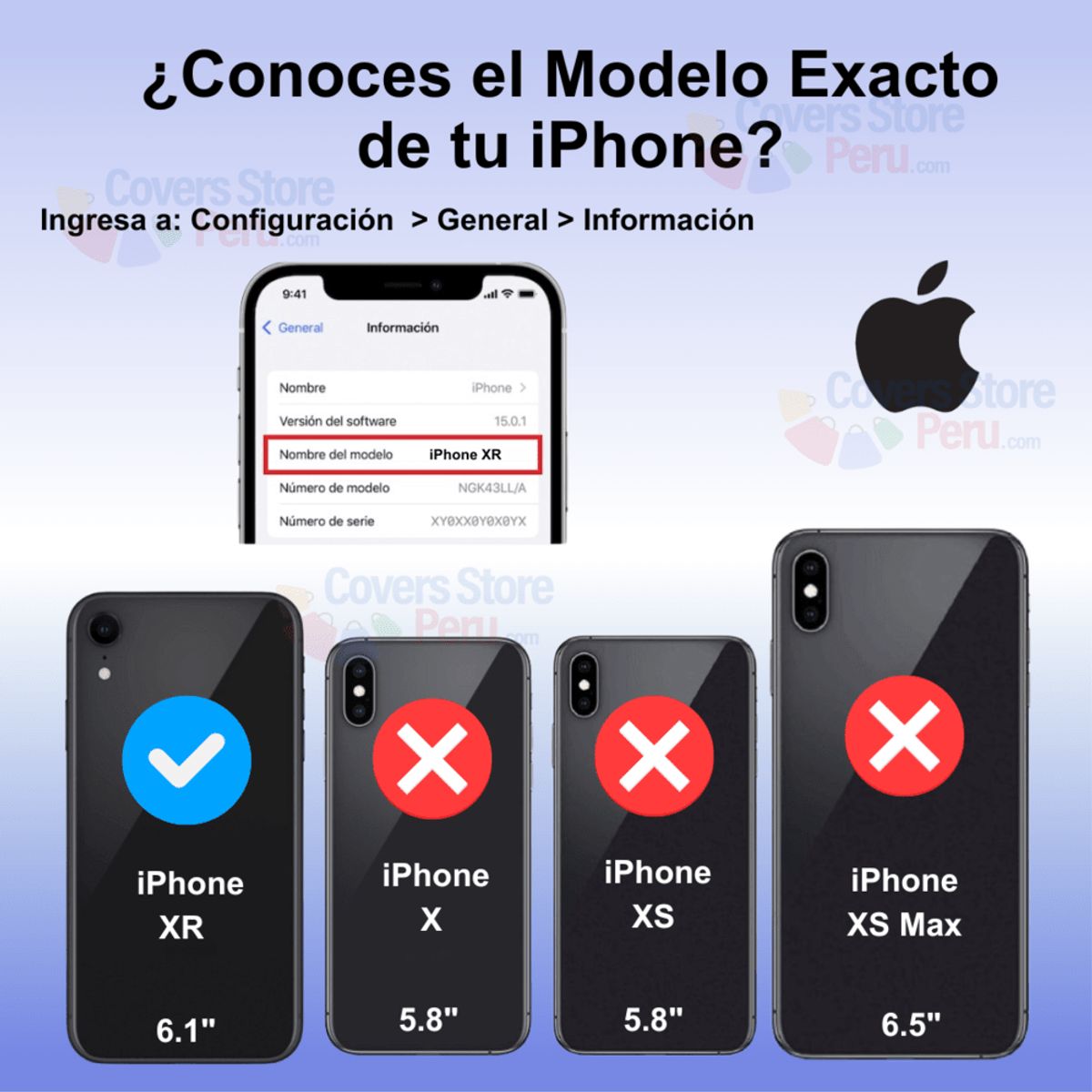 GENERICO - Funda Case para iPhone XR  Space Original Transparente Resistente