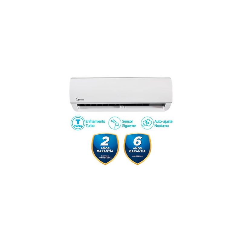 MIDEA - AIRE ACONDICIONADO MIDEA SPLIT DE 24,000 BTU CONVENCIONAL FRIO SOLO.