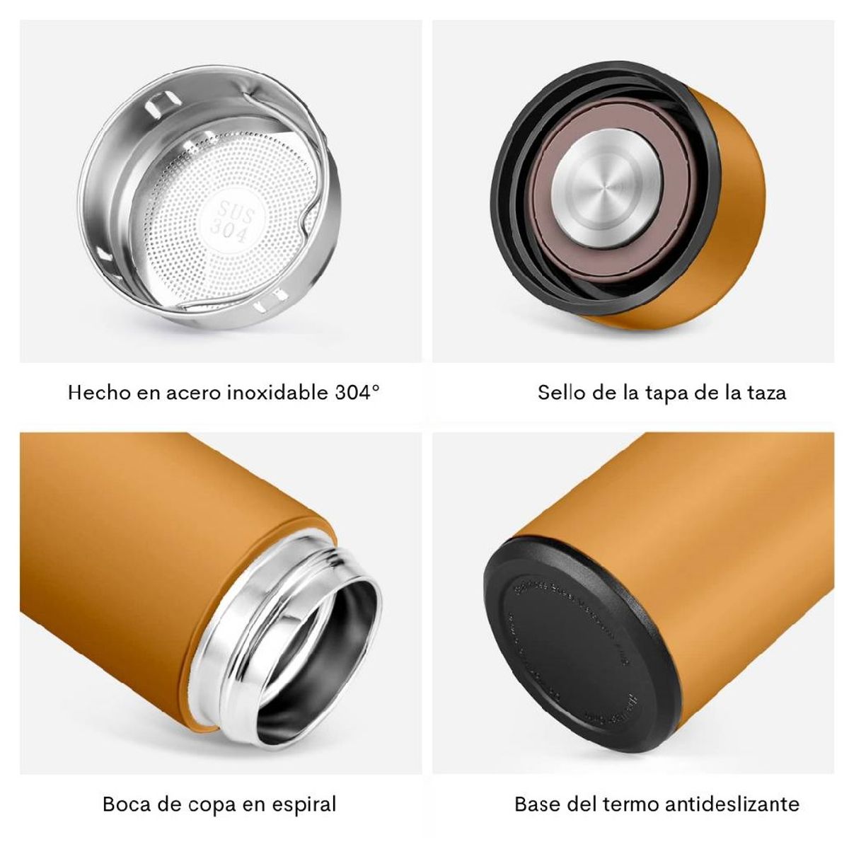 GENERICO - Termo Digital Tomatodo Inteligente Medidor de Temperatura Táctil 500ml