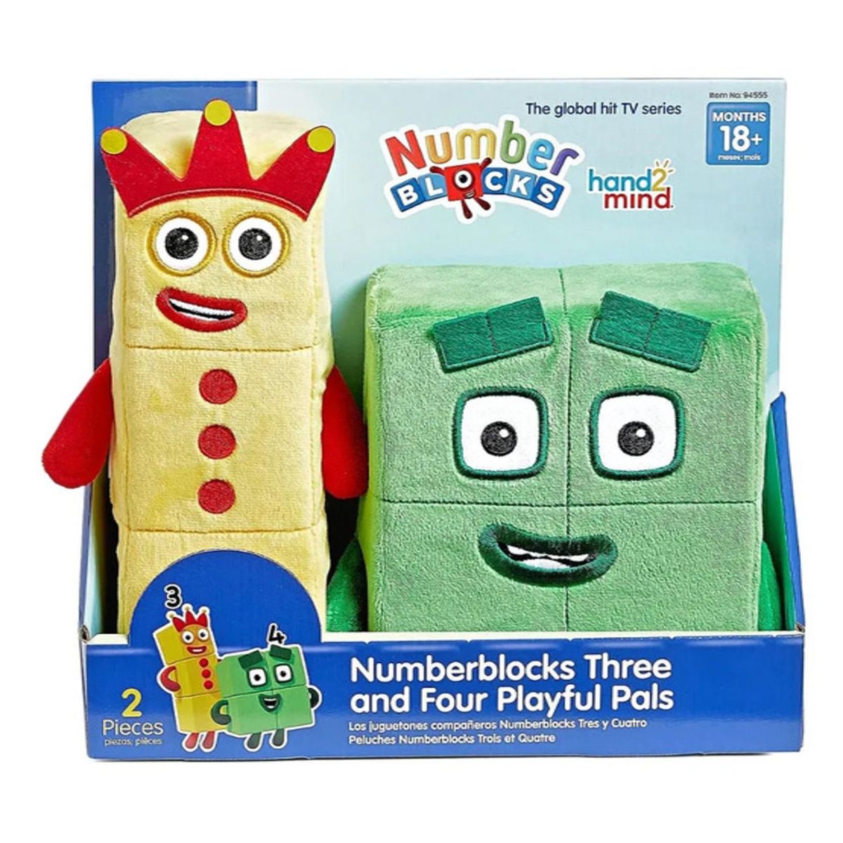 GENERICO - Pack de Peluches Number Blocks 3 y 4  NumberBlocks