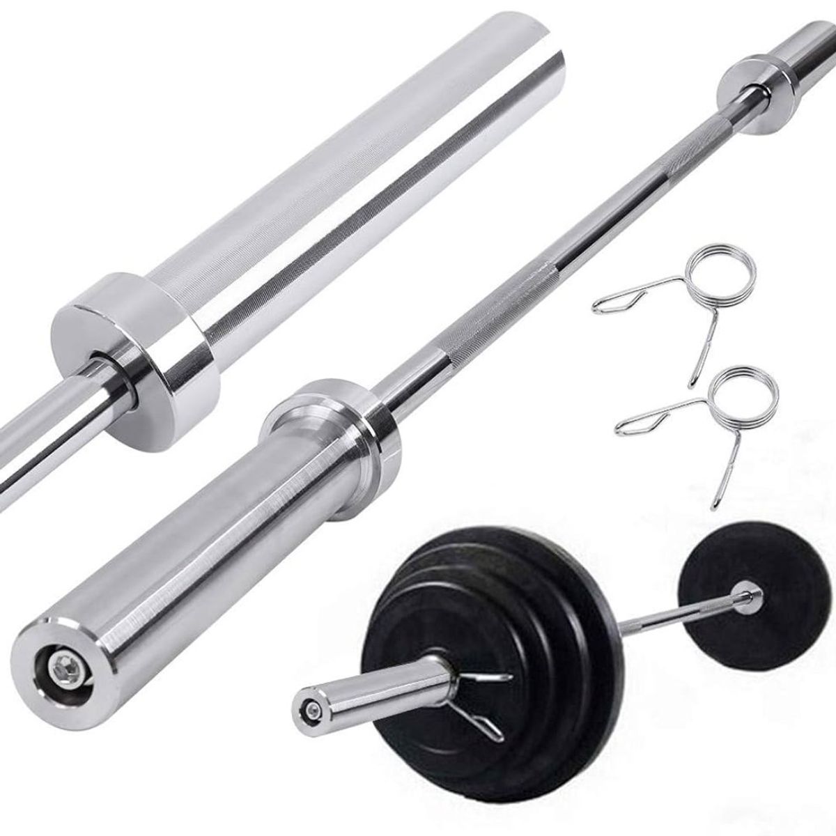 REAL FITNESS PERU - Barra Recta Olimpica Cromada de 220mt x 15kg