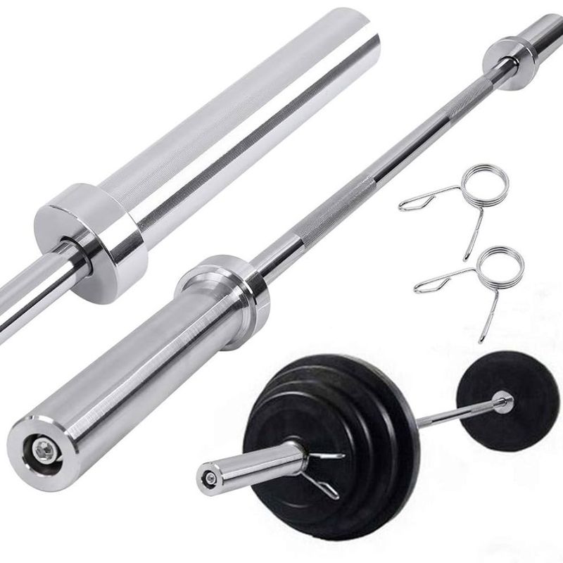 REAL FITNESS PERU - Barra Recta Olimpica Cromada de 220mt x 15kg