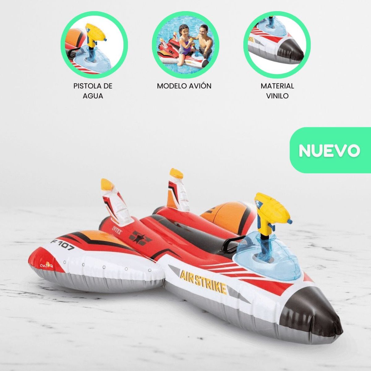 INTEX - Flotador para niños «AVION» Red