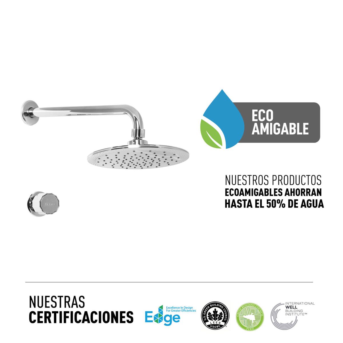 VAINSA - Llave de ducha con salida cromada Chaska Vainsa