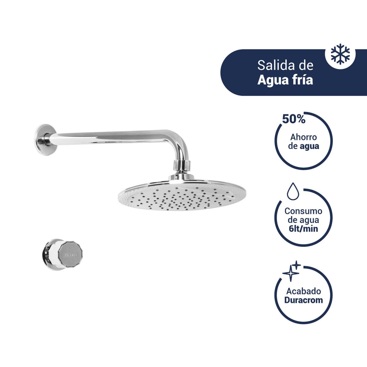 VAINSA - Llave de ducha con salida cromada Chaska Vainsa