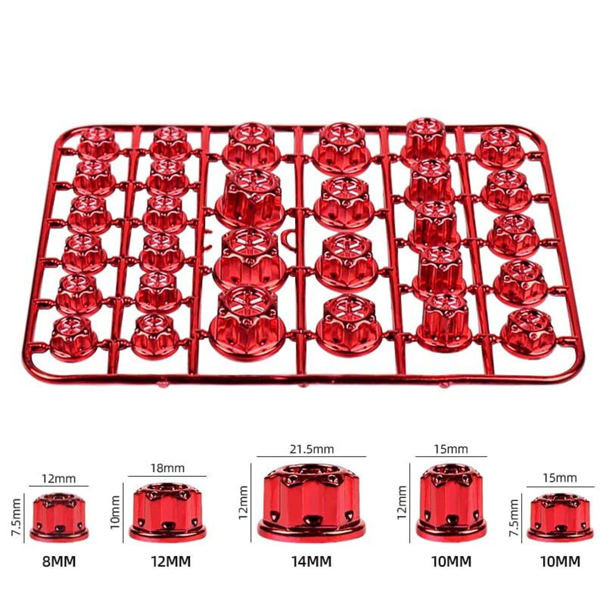 GENERICO - TAPA PARA TUERCAS X 30 PCS LILA