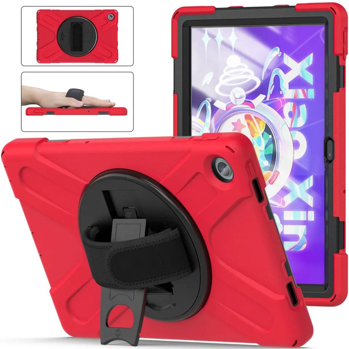 GENERICO - Funda Protector Armor para Tablet Lenovo M10 Plus 3ra Gen 106 Rojo