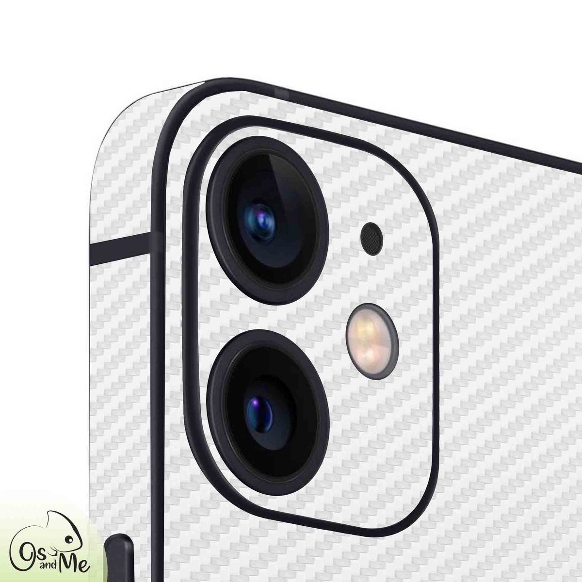 GENERICO - Skin Adhesivo Fibra de Carbono Blanco para iphone 12 mini