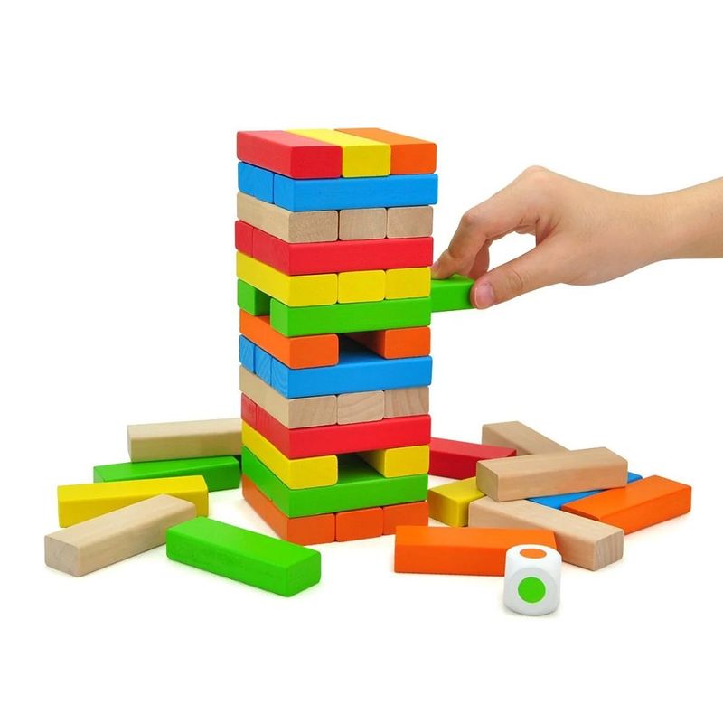 GENERICO - Juego de mesa - Jenga Color x 54 Pcs