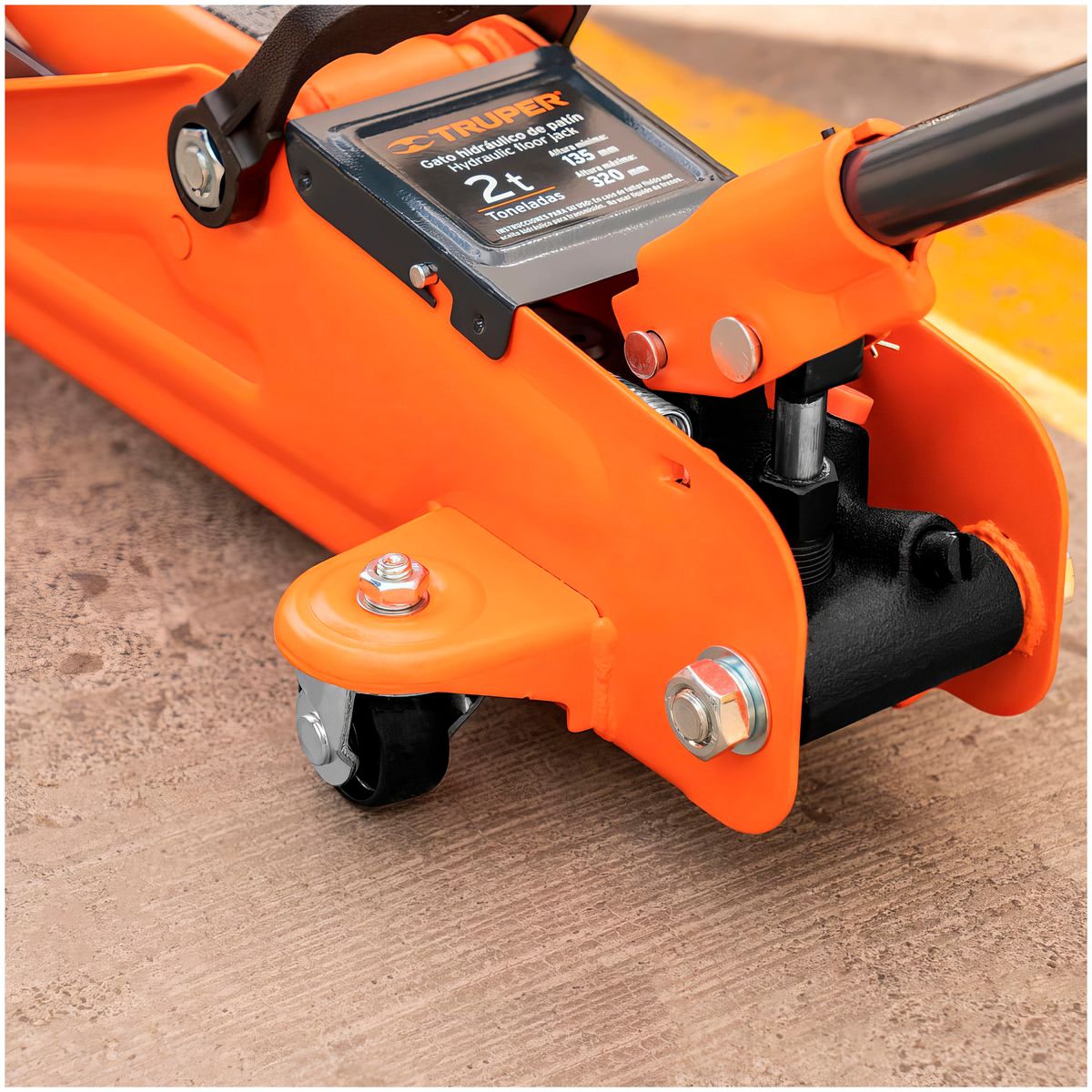 TRUPER - Gata Hidráulica Tipo Lagarto Patin 2Ton de Acero Truper