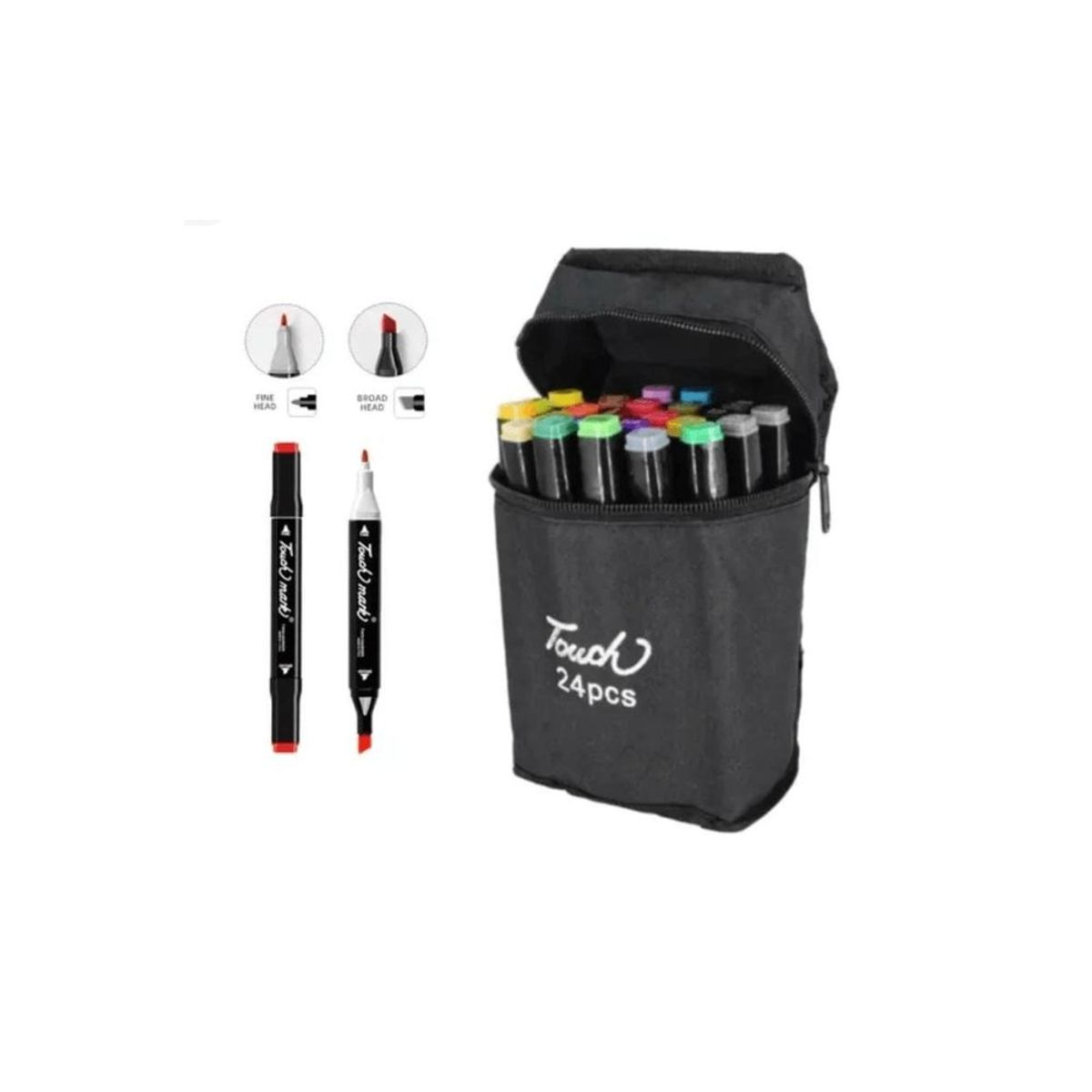 INSPIRA MARKET - Plumones Touch de 24 colores marcadores doble punta