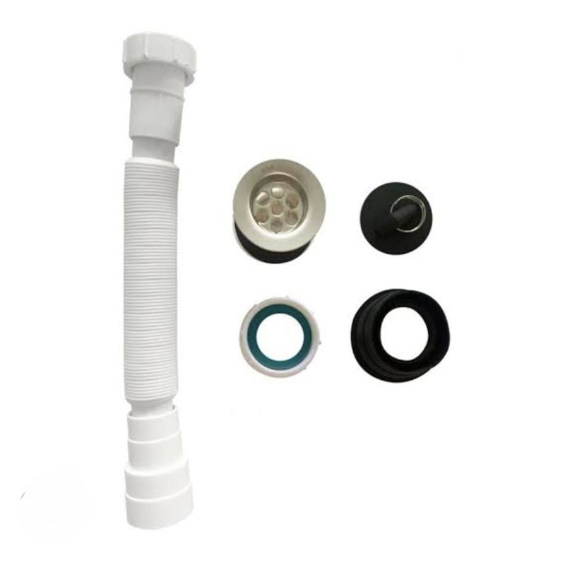 GENERICO - TRAMPA FLEXIBLE CORRUGADA 1 1/4 PARA LAVATORIO DE BAÑO C Y A