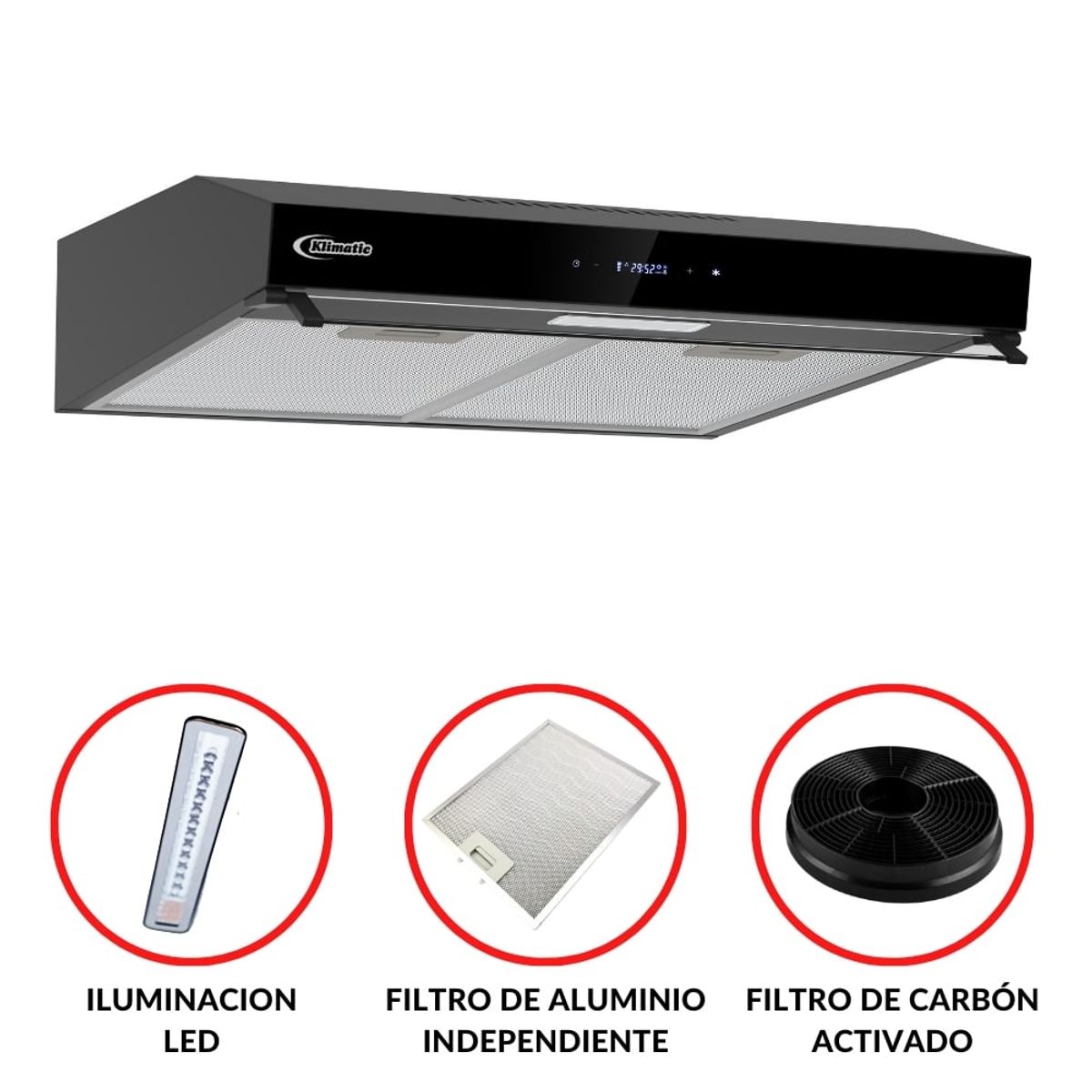 KLIMATIC - Campana Extractora 60cm AMSTERDAM Marca Klimatic