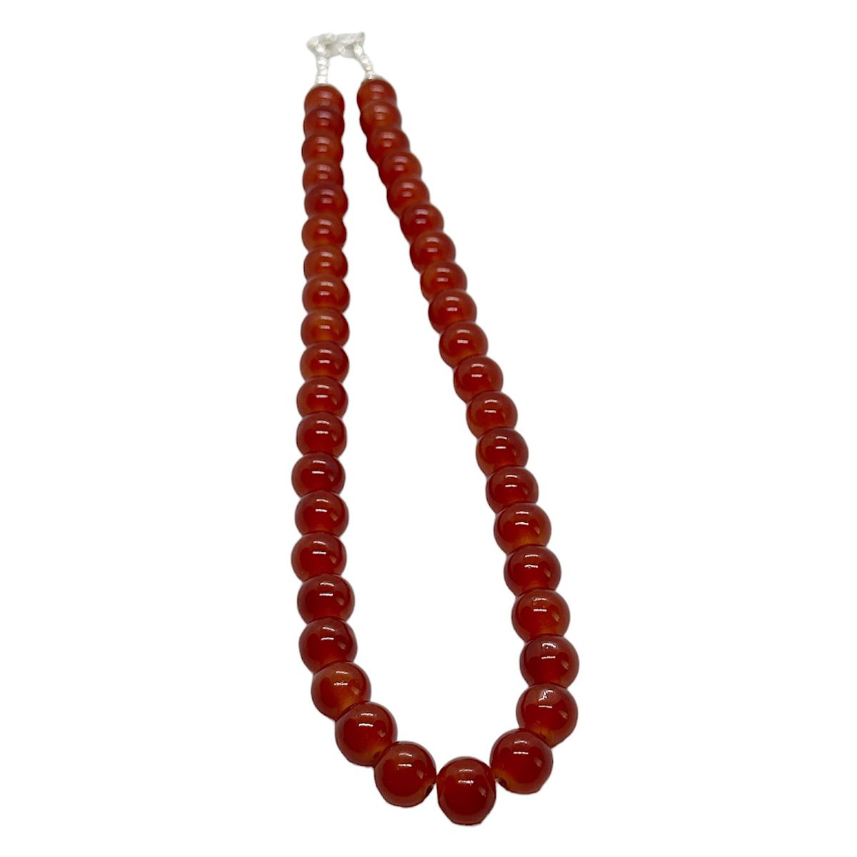 GENERICO - Collar Ágata Roja Circular - Plata