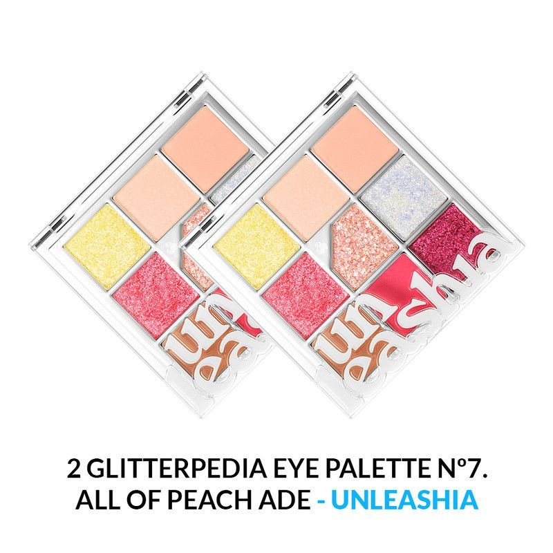 GENERICO - 2 Glitterpedia Eye Palette UNLEASHIA - Nº7 All of Peach Ade