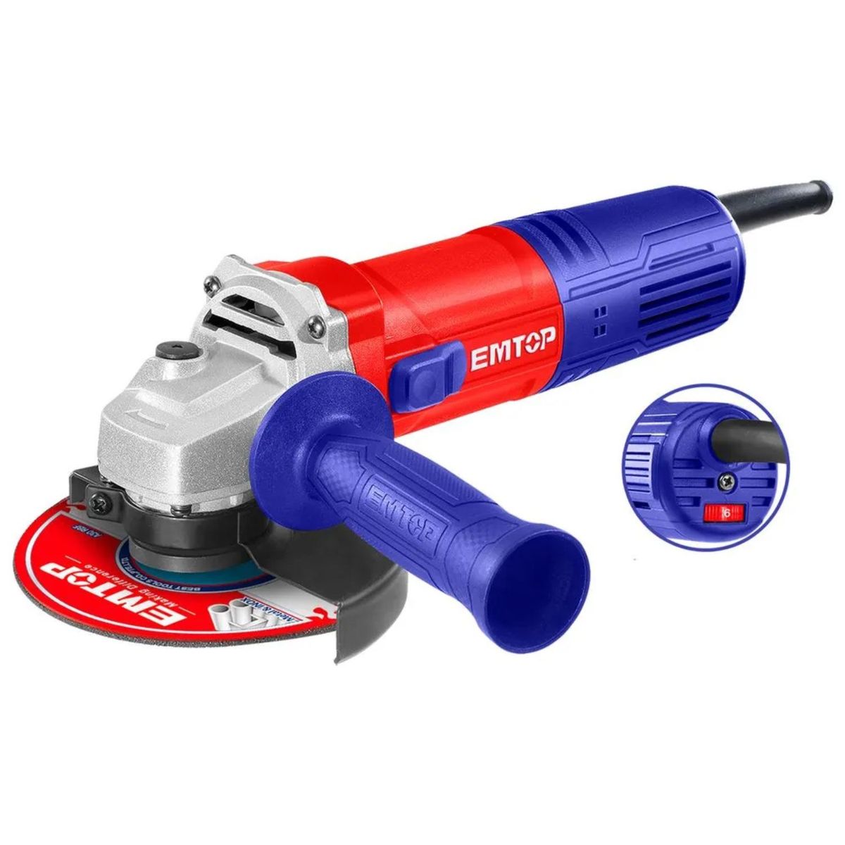 EMTOP - Amoladora Angular  4-1/2 900 Watts Velocidad Variable Emtop