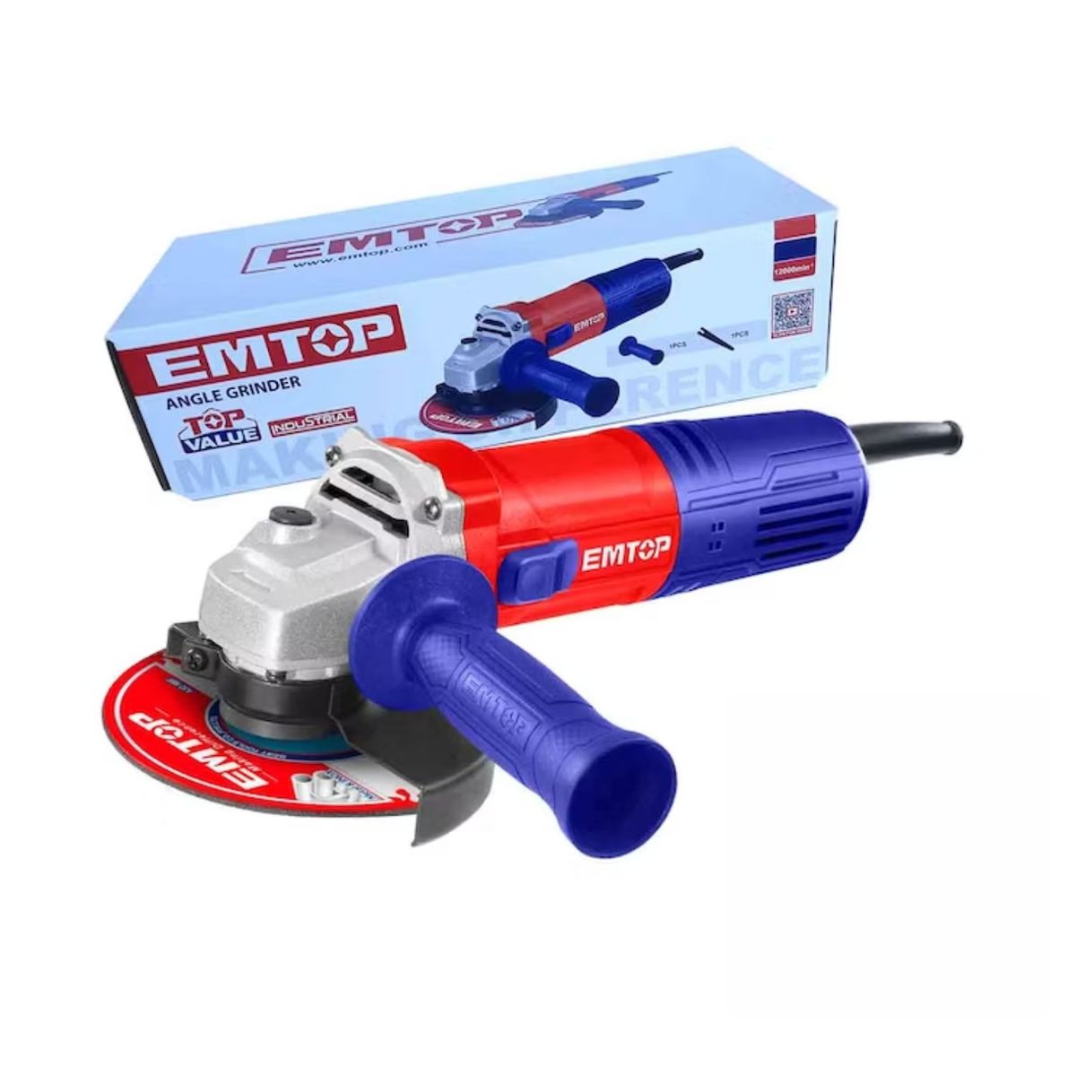 EMTOP - Amoladora Angular  4-1/2 900 Watts Velocidad Variable Emtop