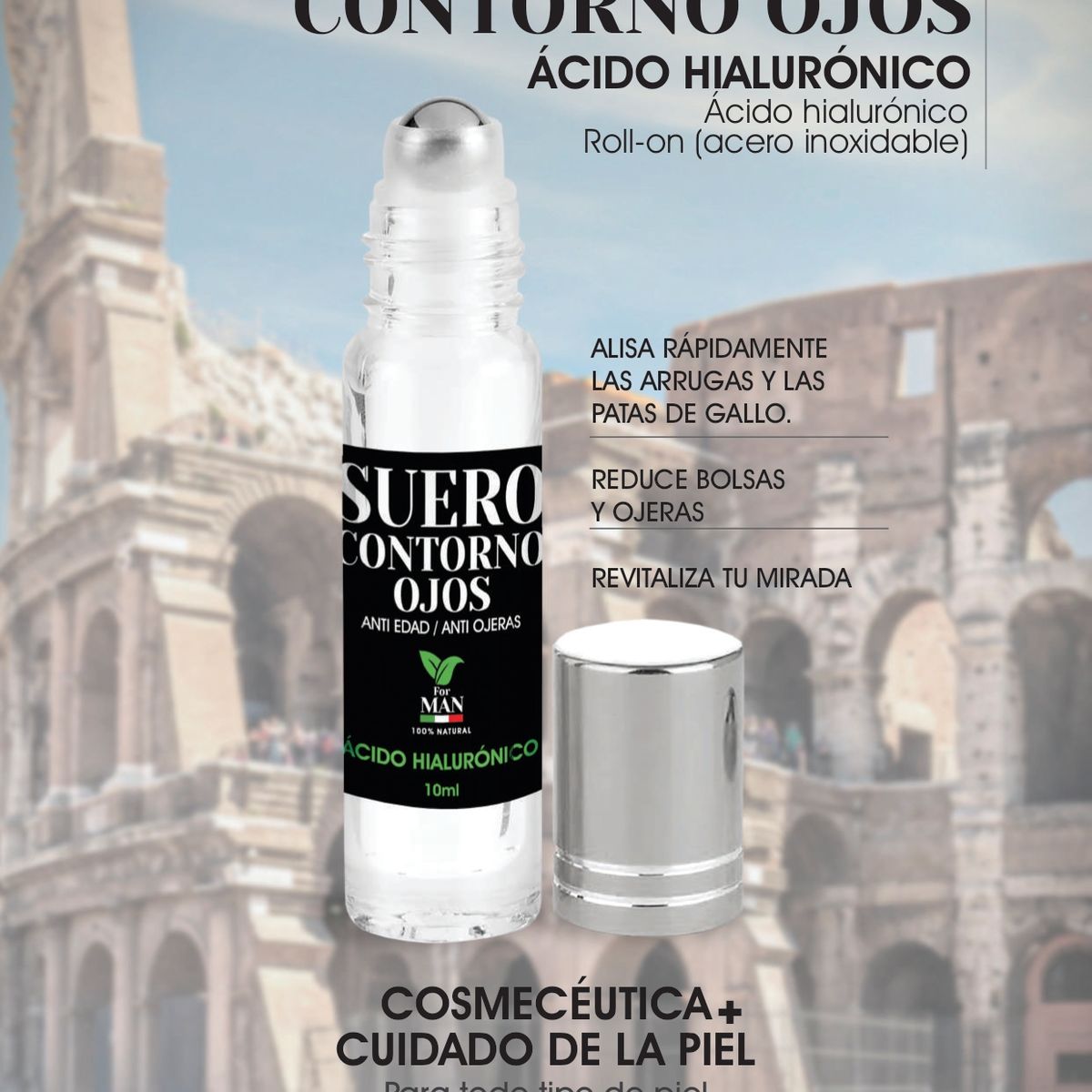BOTEXPHARMA - Sérum Anti-Edad Contorno de Ojos Roll-On para Hombre Italia