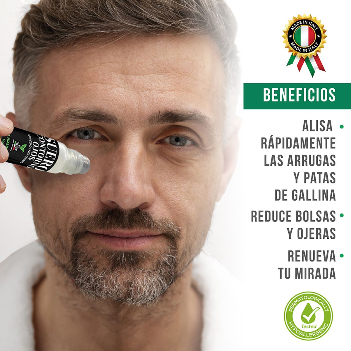 BOTEXPHARMA - Sérum Anti-Edad Contorno de Ojos Roll-On para Hombre Italia