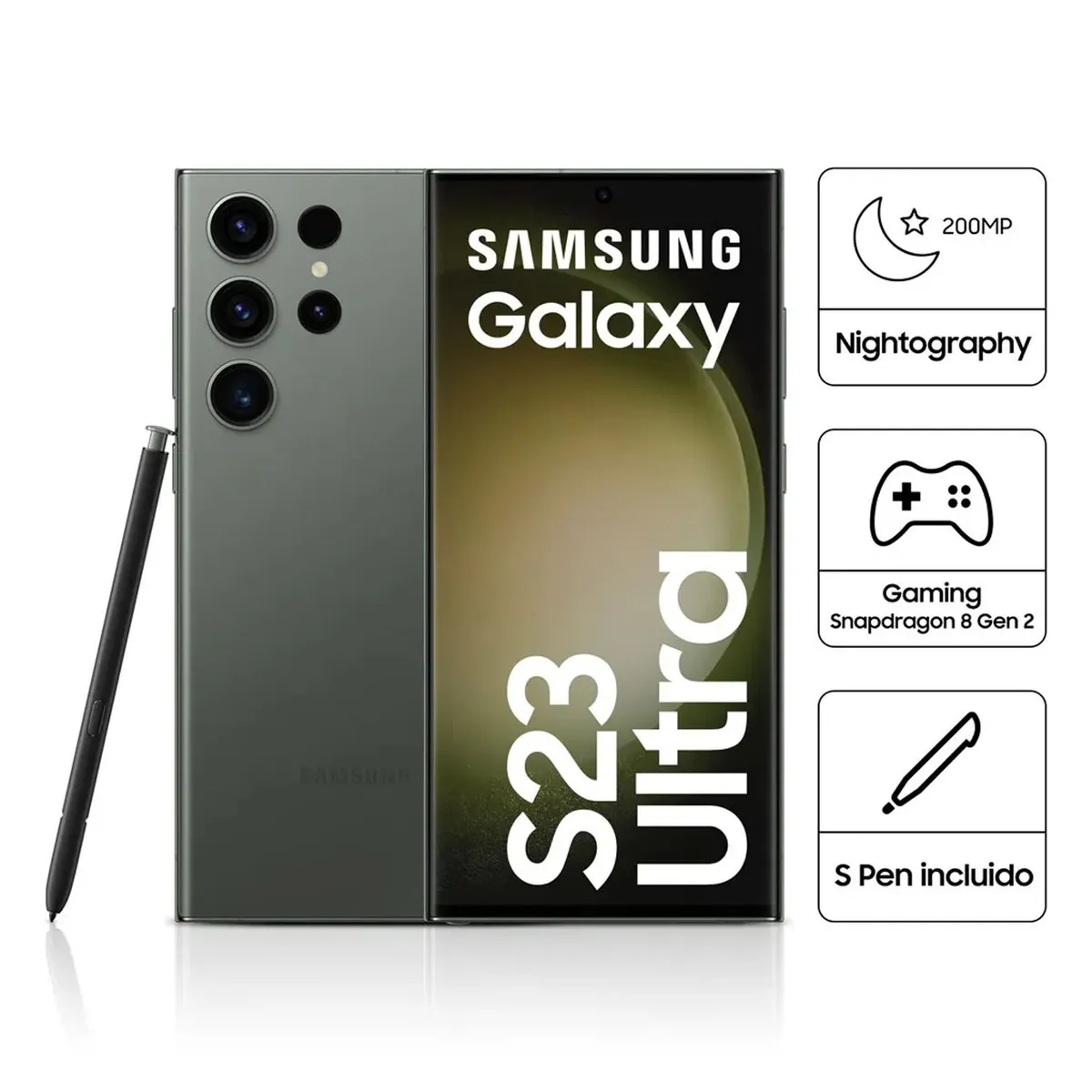 SAMSUNG - CELULAR S23 ULTRA 256GB ROM 12GB RAM VERDE S23ULTRA