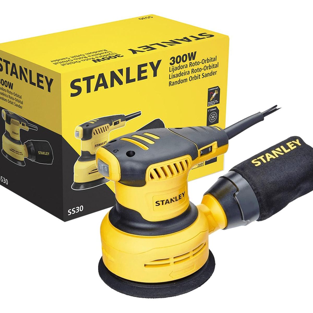 STANLEY - Lijadora Excéntrica 125 Mm 300w 13000 Rpm Stanley Ss30-b2