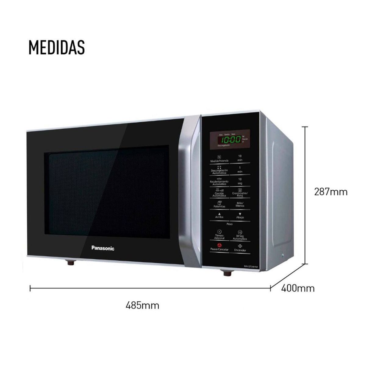PANASONIC - Horno Microondas Panasonic 25 Litros Silver