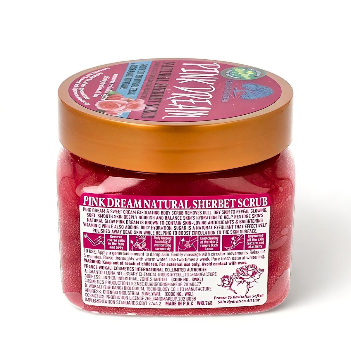 WOKALI - Exfoliante Corporal Natural Pink Dream Fruit Of The Wokali 600g