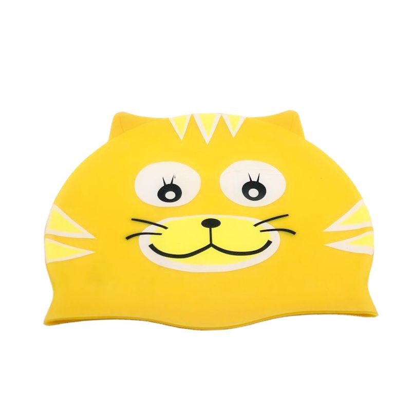 GENERICO - GORRO DE NATACIÓN JUNIOR GATO AMARILLO