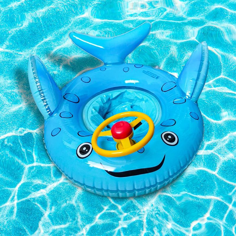 GENERICO - FLOTADOR INFLABLE CON ASIENTO Y TIMON PARA NIÑOS
