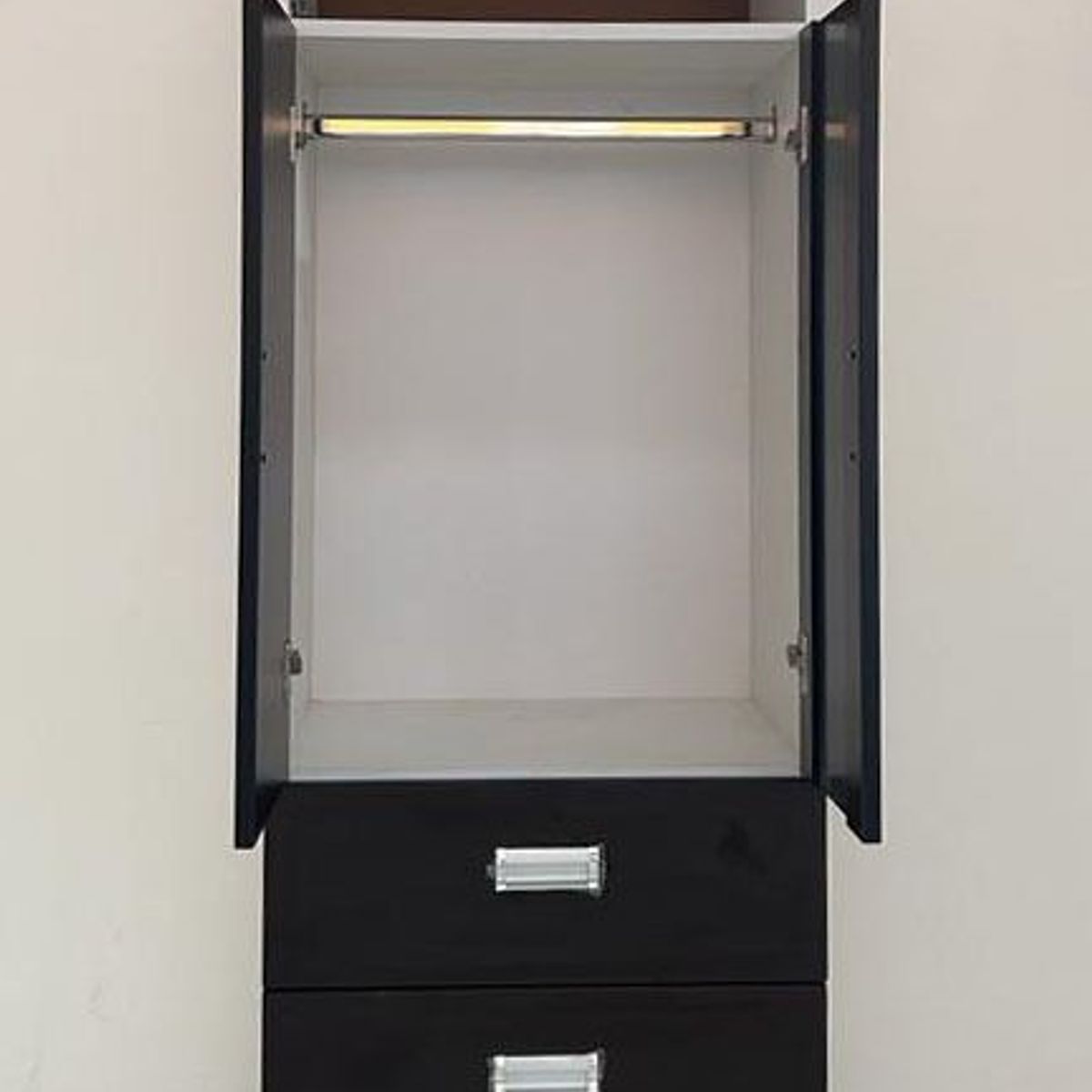 GENERICO - ROPERO 2 PUERTAS COLOR WENGUE