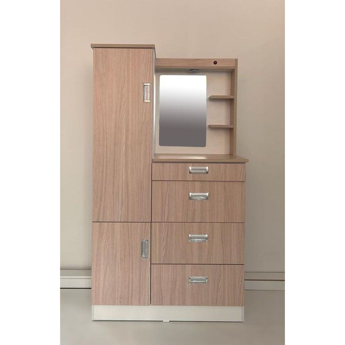 GENERICO - COMODA CON ESPEJO DE 90CM COLOR ARENA