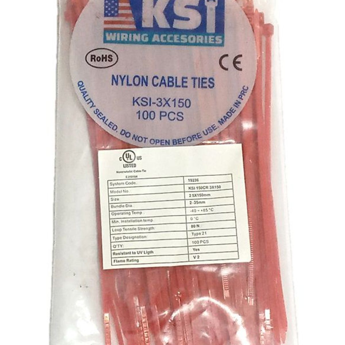 GENERICO - CINTILLO DE AMARRE ROJO POR 100 UNIDADES DE 15CM X 2.5MM