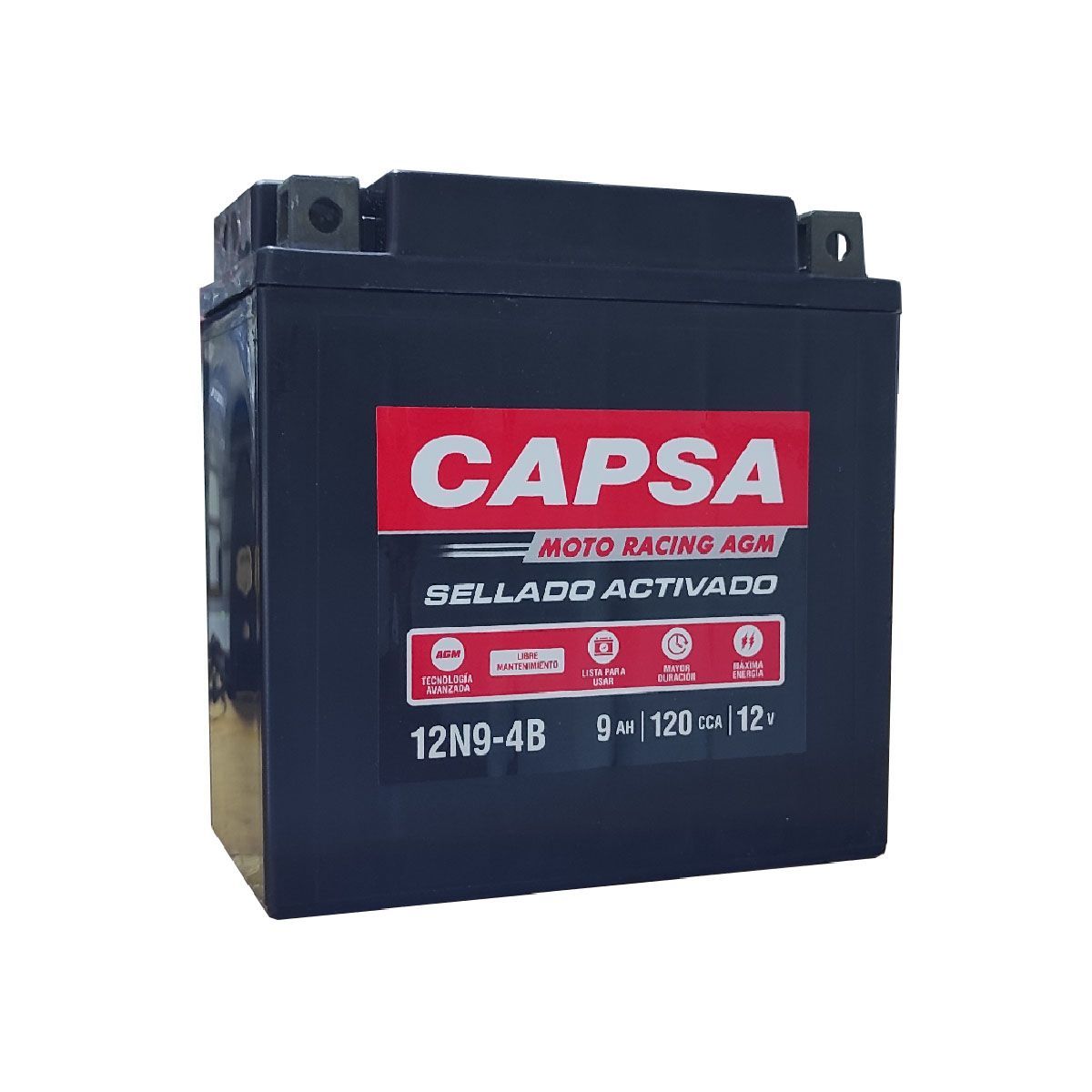 CAPSA - Batería Moto CAPSA 12N9-4B Moto Racing AGM