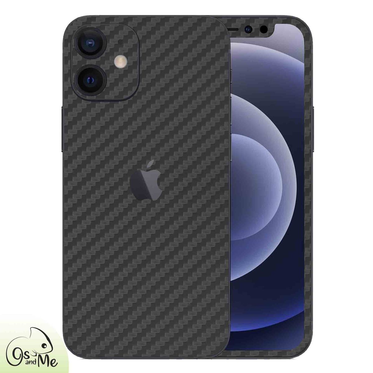 GENERICO - Skin Adhesivo Fibra de Carbono Plomo para iphone 12 mini