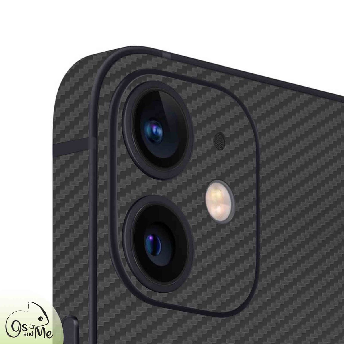 GENERICO - Skin Adhesivo Fibra de Carbono Plomo para iphone 12 mini