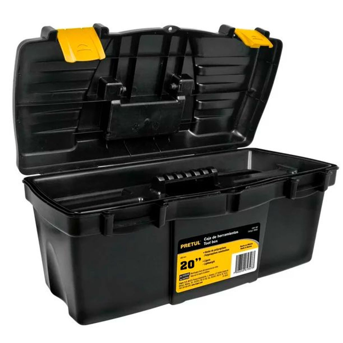 C AND A TOOLS - Caja de Herramientas 20 Plastico Negro