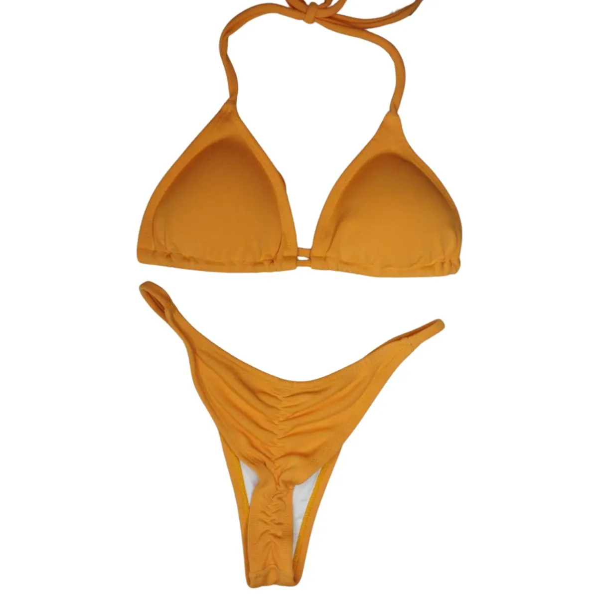 GENERICO - Traje de baño Brasilero Semi hilo para mujer Naranja