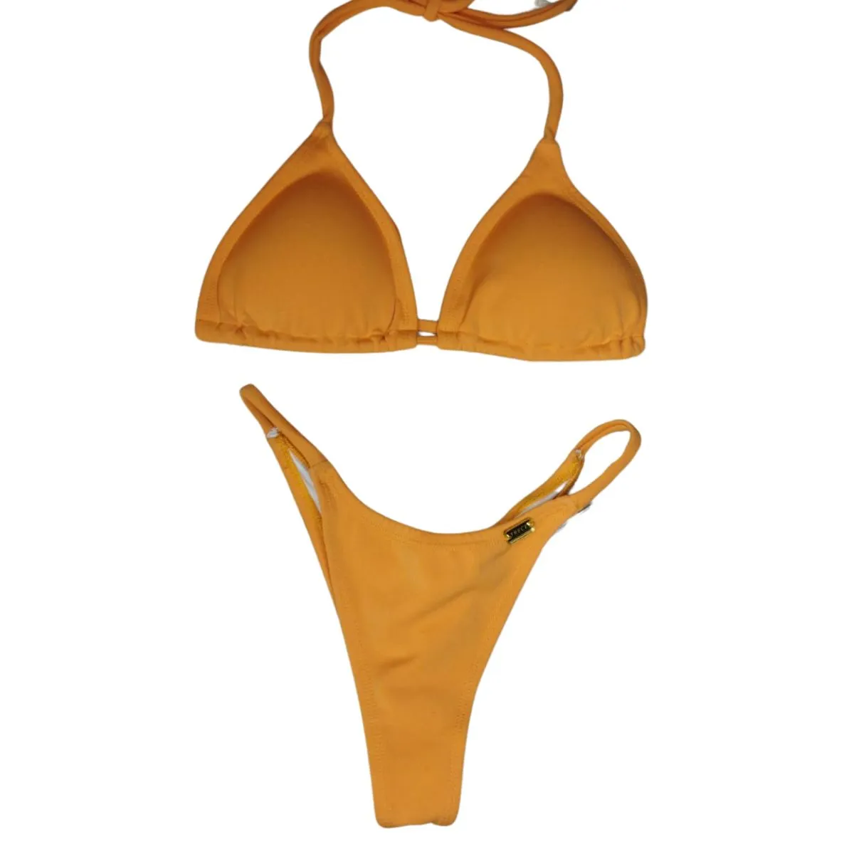 GENERICO - Traje de baño Brasilero Semi hilo para mujer Naranja