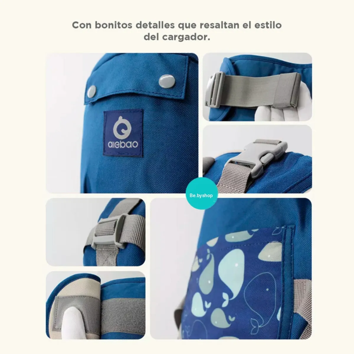 GENERICO - canguro ergonómico ballena 3en1