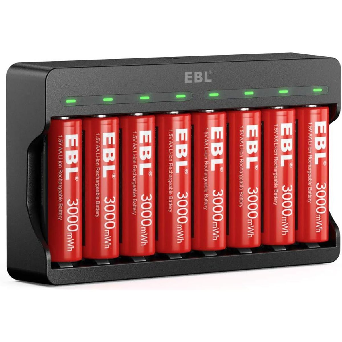 EBL - pilas de litio recargables AA 3000mwh -pack 8unidades