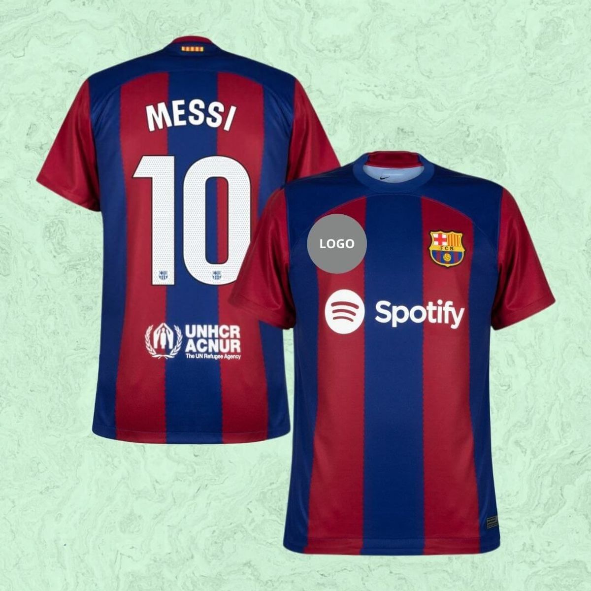 GENERICO - Camiseta Barcelona 2023-2024 Local Jugador Messi