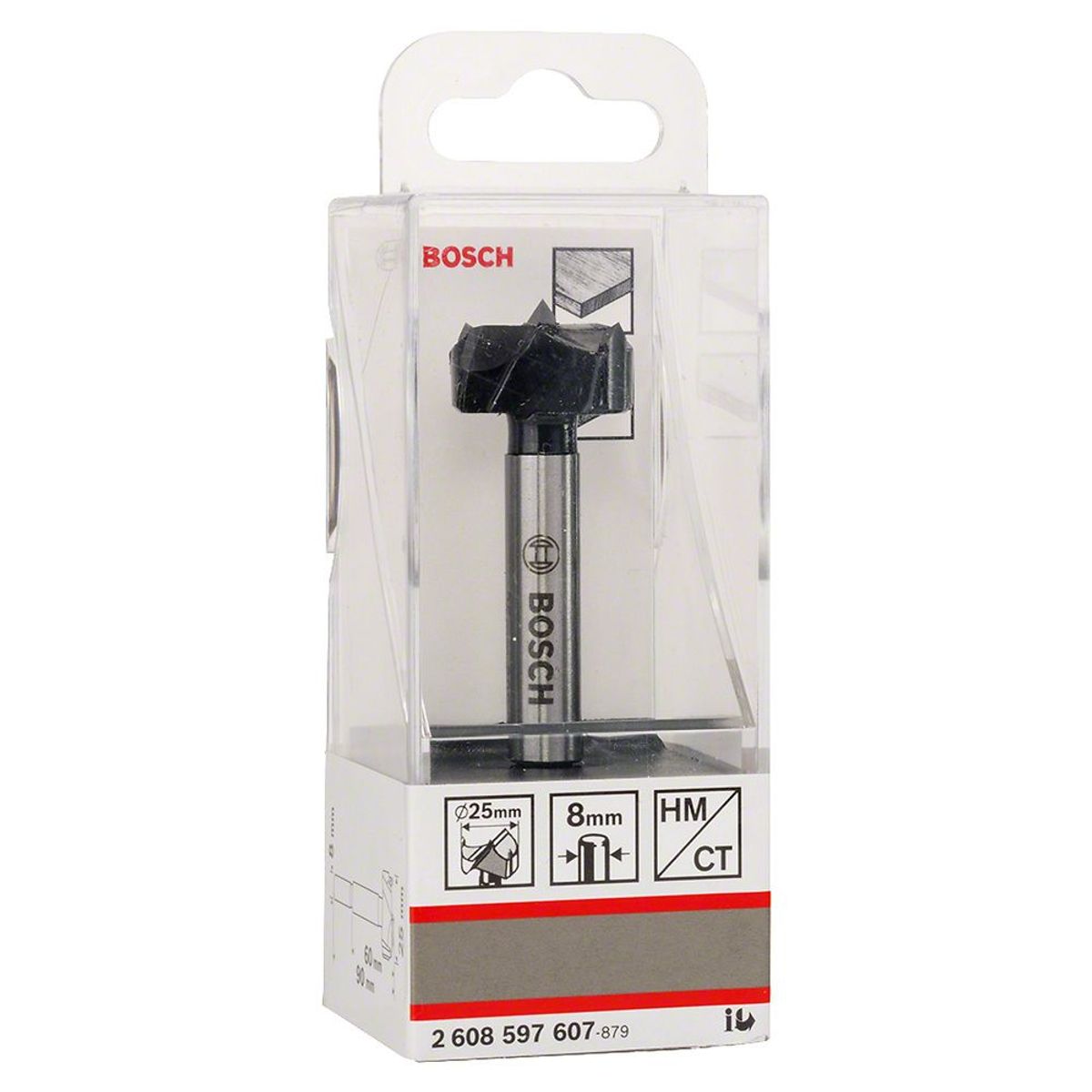 BOSCH - Broca Bisagra Vidia MDF, Melamina, etc. HM 25 mm