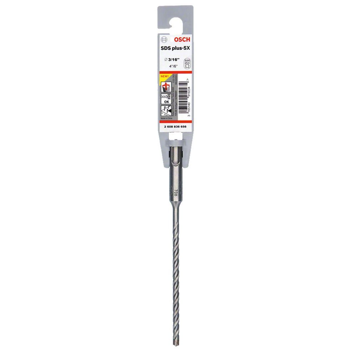 BOSCH - Broca SDS Plus-5X 4.8mm - 3/16"X4"X6"