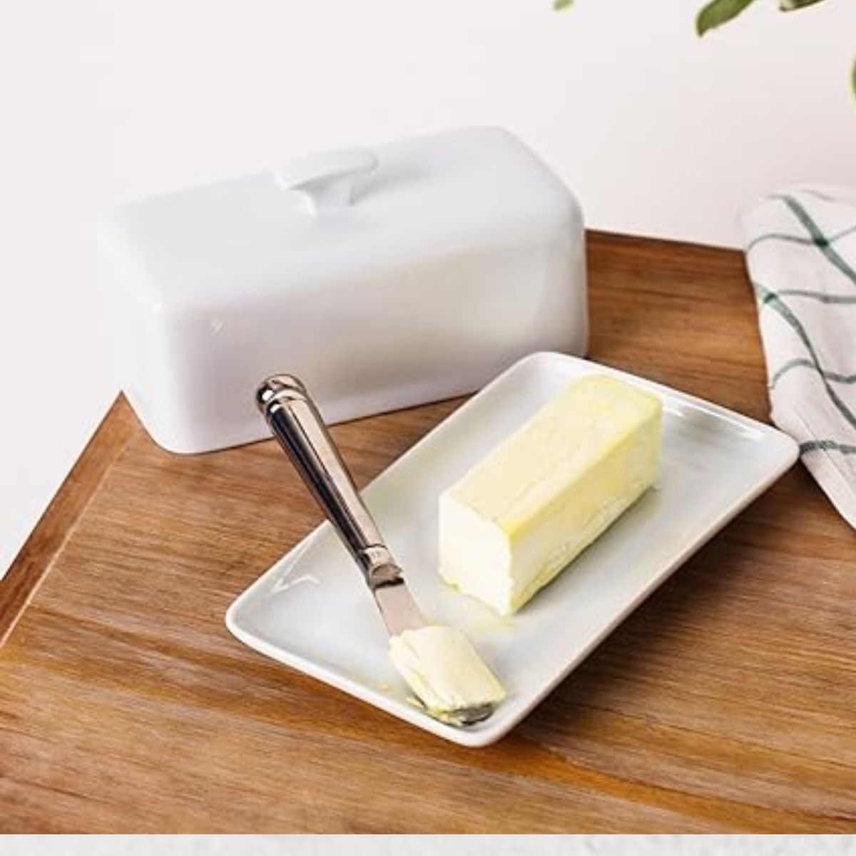 GENERICO - Mantequillera Loza con tapa