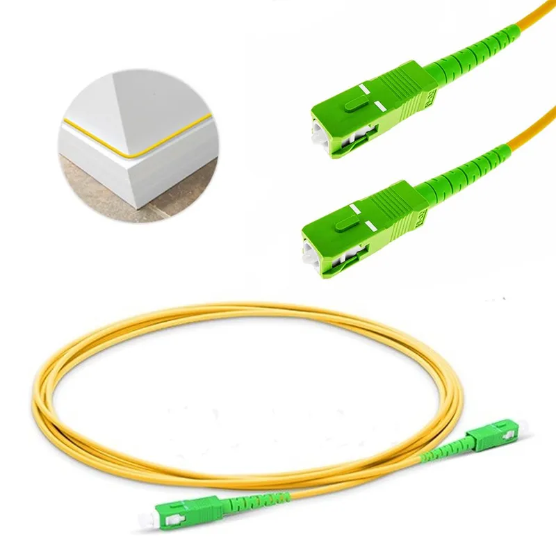 GENERICO - Cable patch cord de fibra optica OM3 3.0mm SC-SC APC 9/125 20 Metros